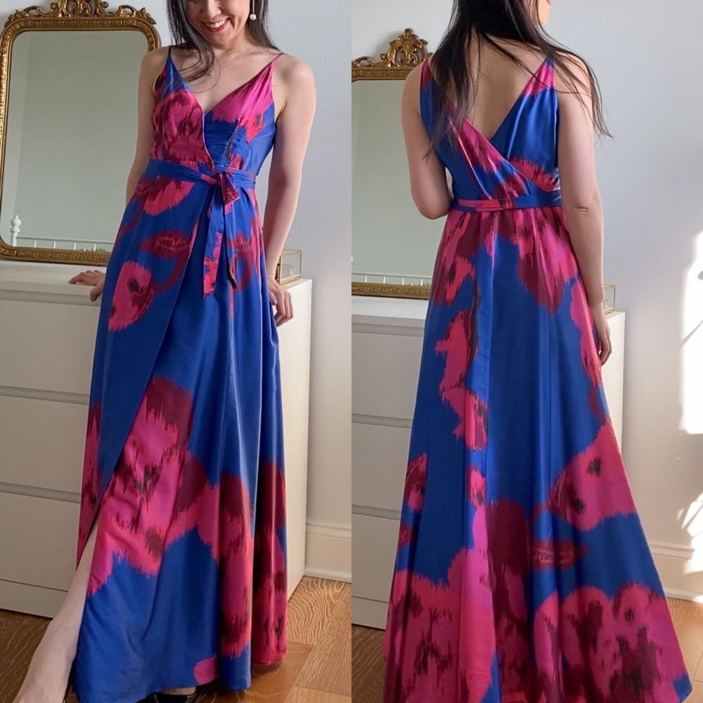 Anthropologie Harper Floral Wrap Dress XS Petite